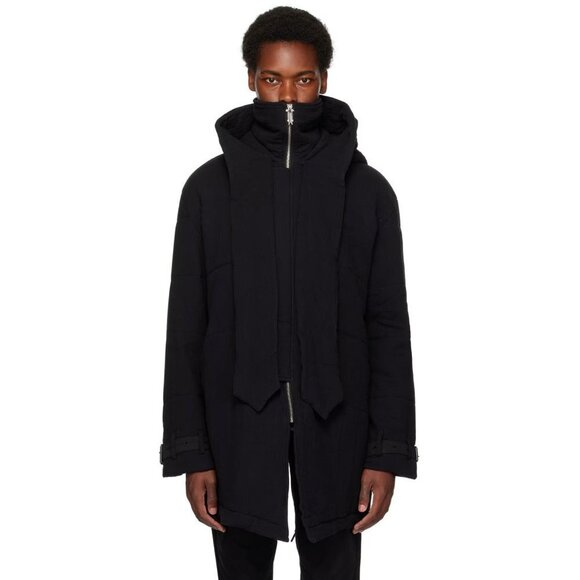 YOUTHS IN BALACLAVA Black Hooded Coat Size XS - Picture 4 of 4